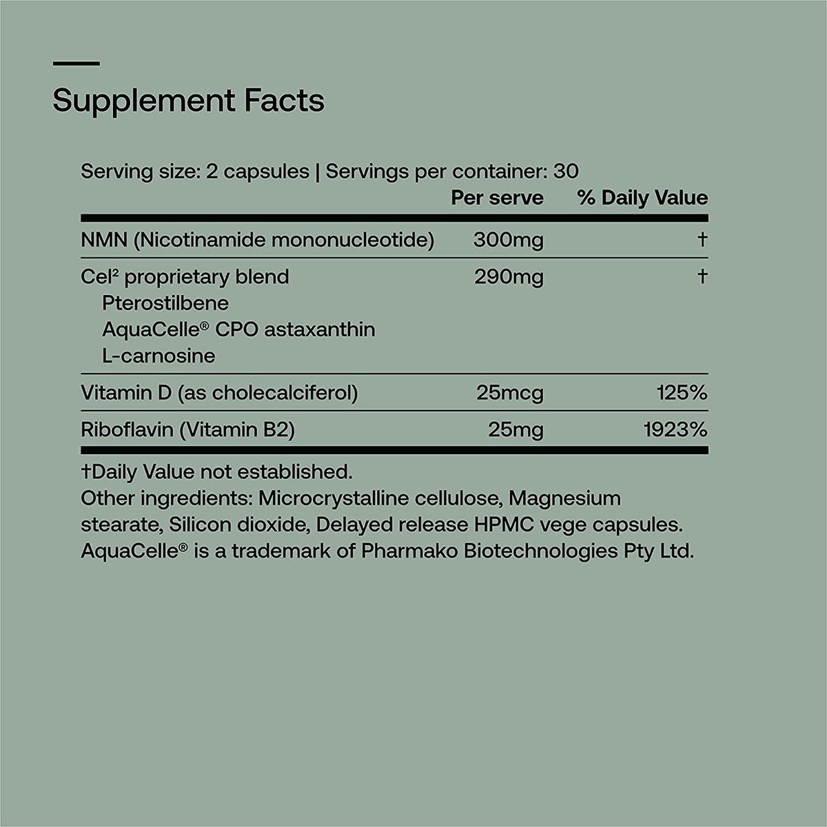 SRW Laboratories Cel² Nourishment | Supports Youthful Cell Function, Healthy DNA, and Healthy Levels of NAD+  | 180 Capsules