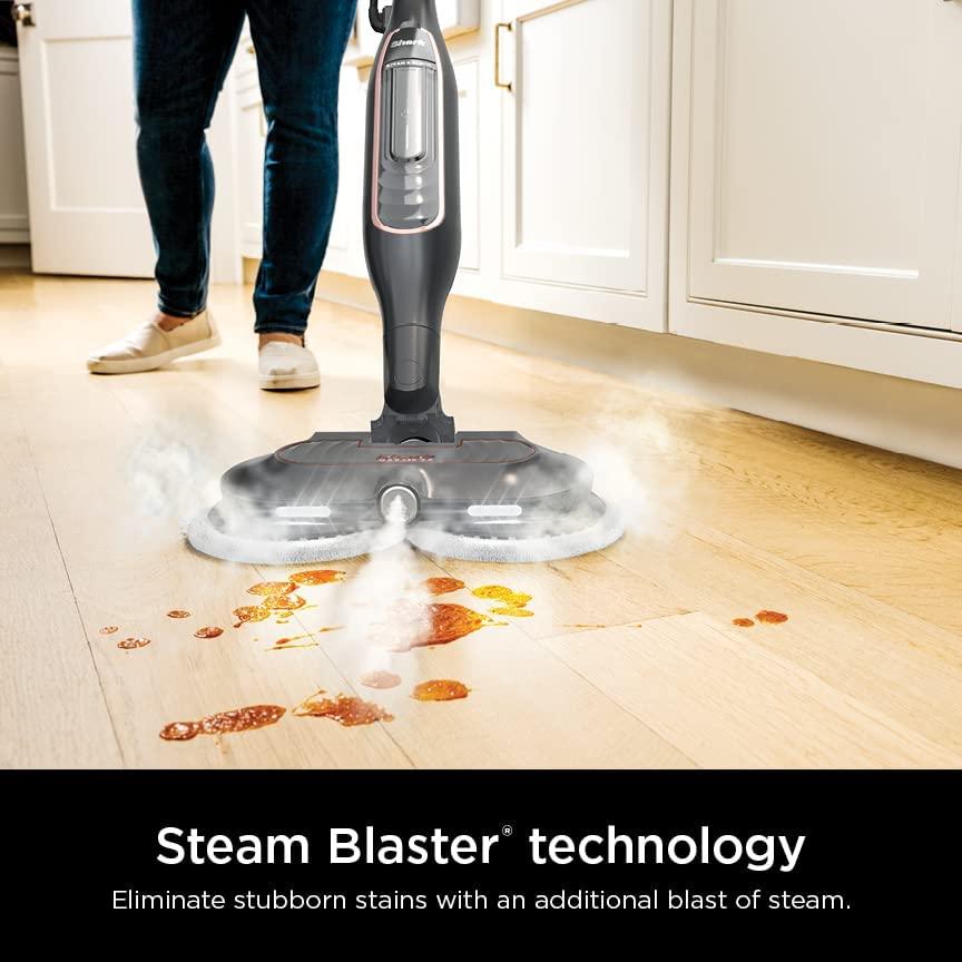Shark S7201 Steam &amp; Scrub with Steam Blaster Technology All-in-One Hard Floor Steam Mop with 3 Steam Modes &amp; LED Headlights, Rose Gold/Black