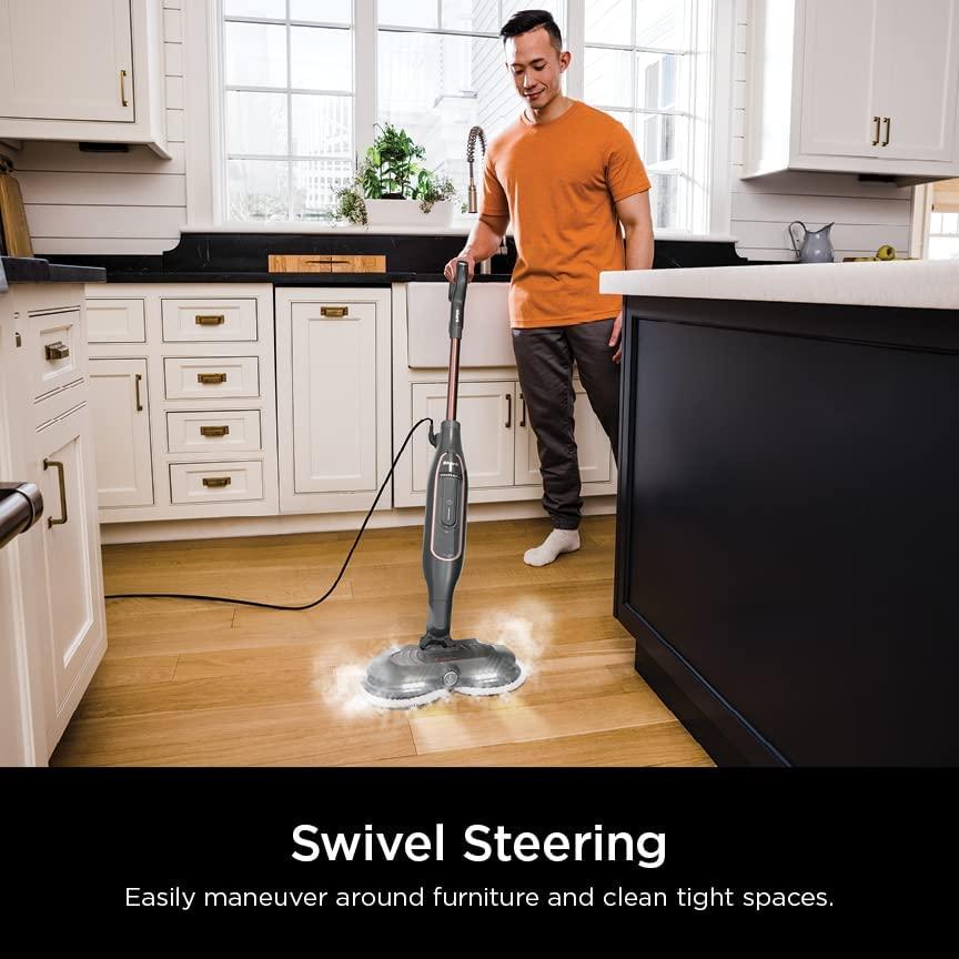 Shark S7201 Steam &amp; Scrub with Steam Blaster Technology All-in-One Hard Floor Steam Mop with 3 Steam Modes &amp; LED Headlights, Rose Gold/Black