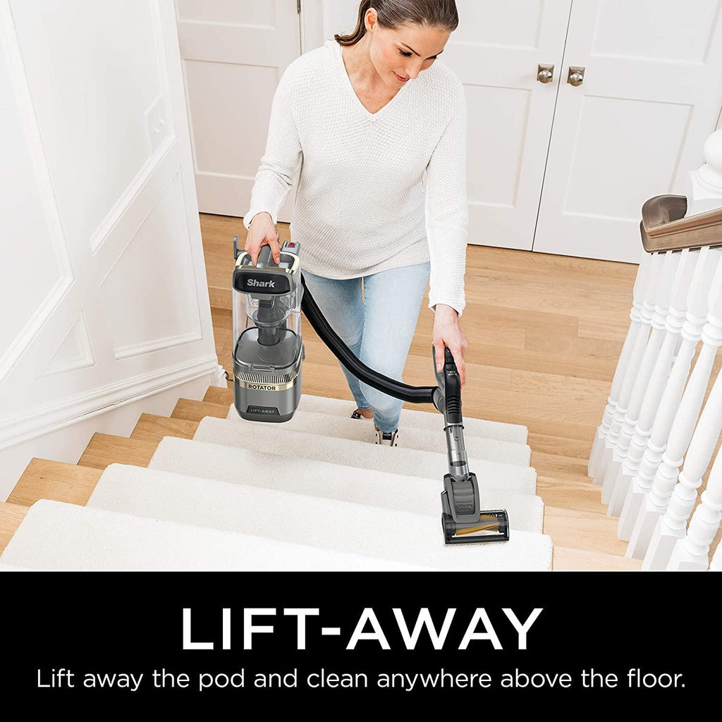 Shark Rotator Vaccum Upright Vacuum with Self-Cleaning Brushroll Powerful Pet Hair Pickup and HEPA Filter, Lift-Away w/Duo, Silver