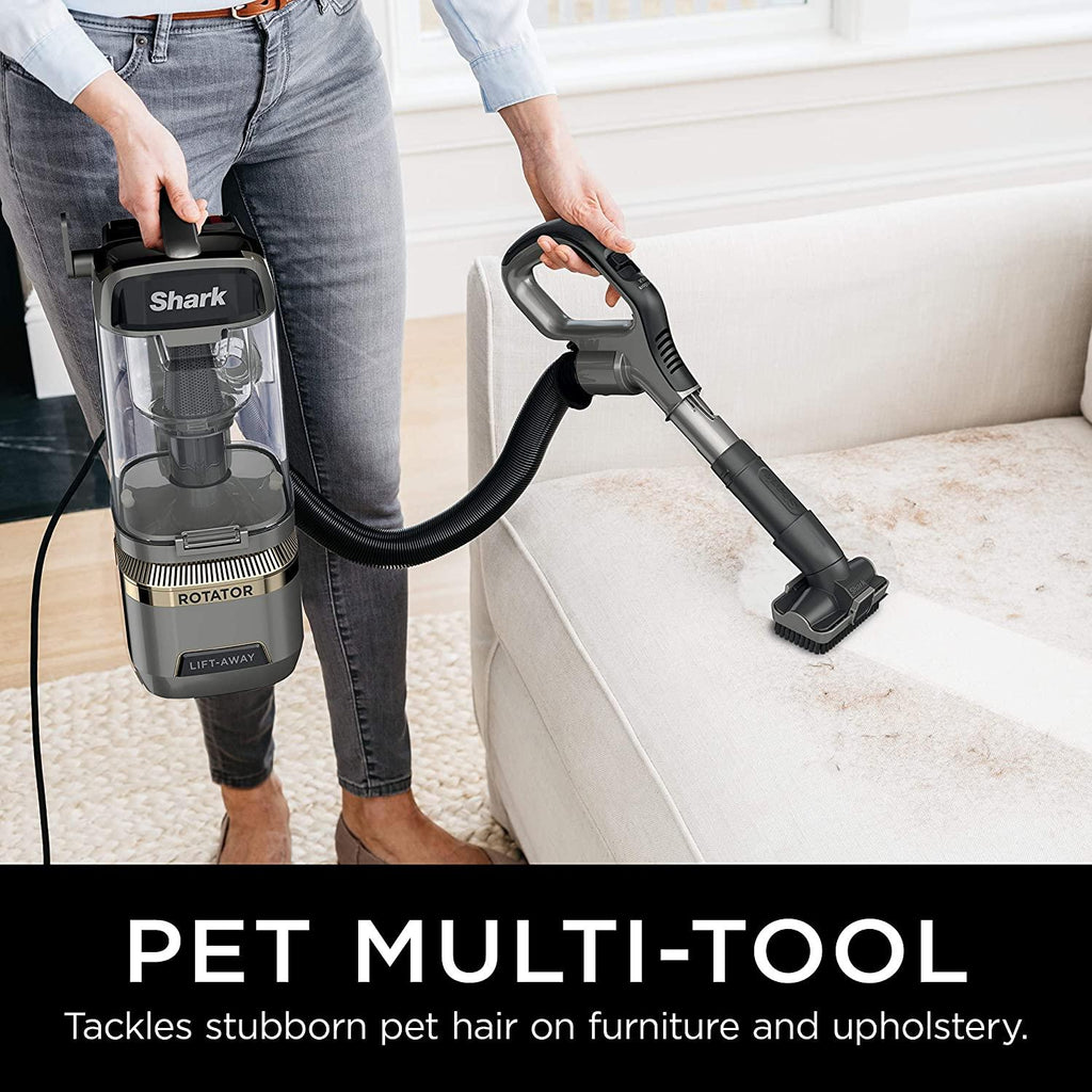 Shark Rotator Vaccum Upright Vacuum with Self-Cleaning Brushroll Powerful Pet Hair Pickup and HEPA Filter, Lift-Away w/Duo, Silver
