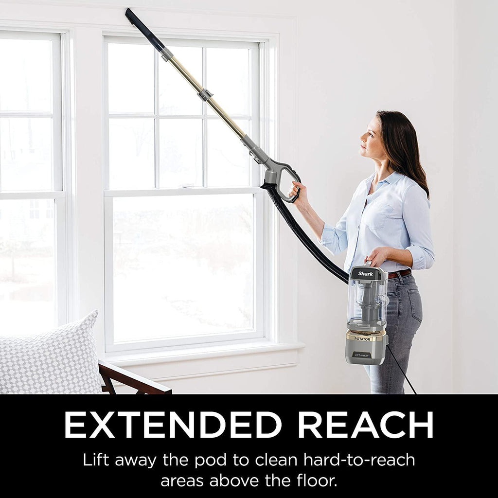 Shark Rotator Vaccum Upright Vacuum with Self-Cleaning Brushroll Powerful Pet Hair Pickup and HEPA Filter, Lift-Away w/Duo, Silver