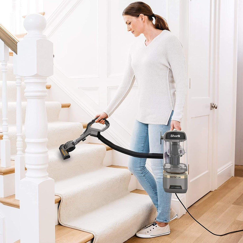 Shark Rotator Vaccum Upright Vacuum with Self-Cleaning Brushroll Powerful Pet Hair Pickup and HEPA Filter, Lift-Away w/Duo, Silver
