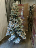 OpenBox Balsam Hill Frosted Fraser Fir Narrow 6.5' Tree w Clear Lights Christmas