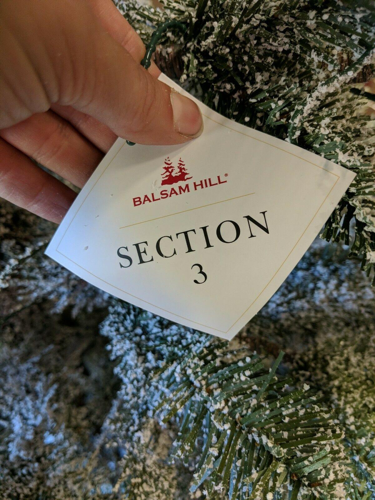 OpenBox Balsam Hill Frosted Fraser Fir Narrow 6.5' Tree w Clear Lights Christmas
