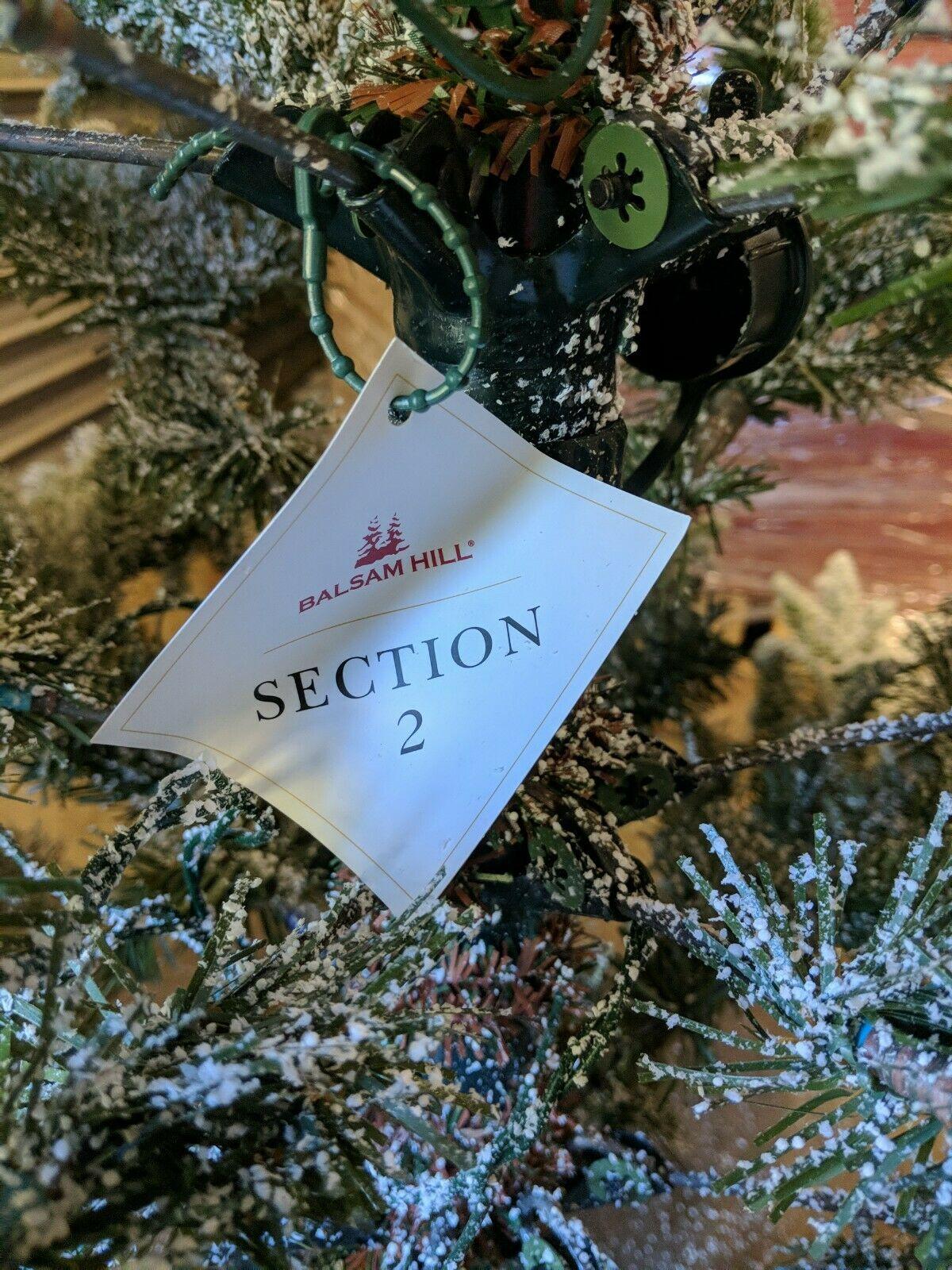 OpenBox Balsam Hill Frosted Fraser Fir Narrow 6.5' Tree w Clear Lights Christmas