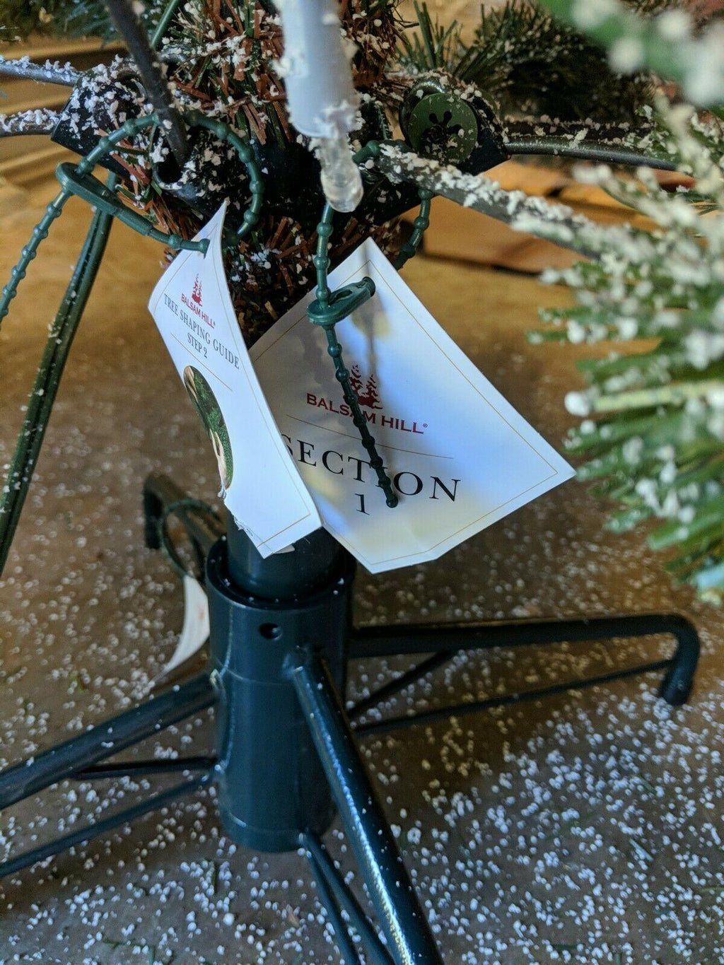 OpenBox Balsam Hill Frosted Fraser Fir Narrow 6.5' Tree w Clear Lights Christmas