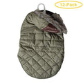 Fashion Pet Outdoor Dog Leather Detail Dog Coat - Olive Green Lar- (Fits 19"-24" Neck to Tail) - Pack of 12