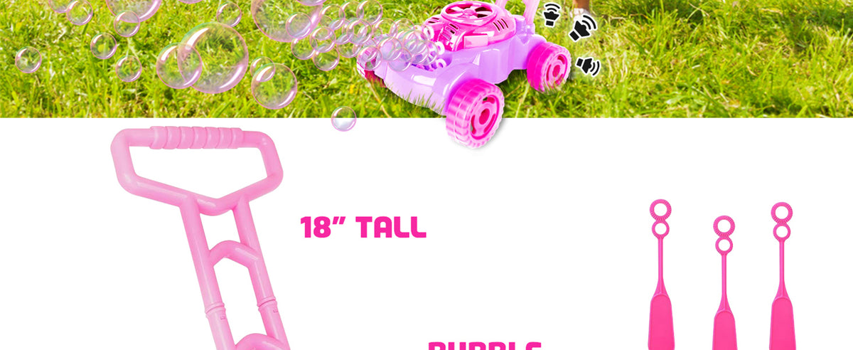Bubble Lawn Mower for Toddlers 1-3, Bubble Machine for 1-Year-Old Girl Gifts, Toddler Outdoor Toys for 2-Year-Old Girl Birthday Gift, Push Summer Gardening Toys for Toddlers A1 2 3 +