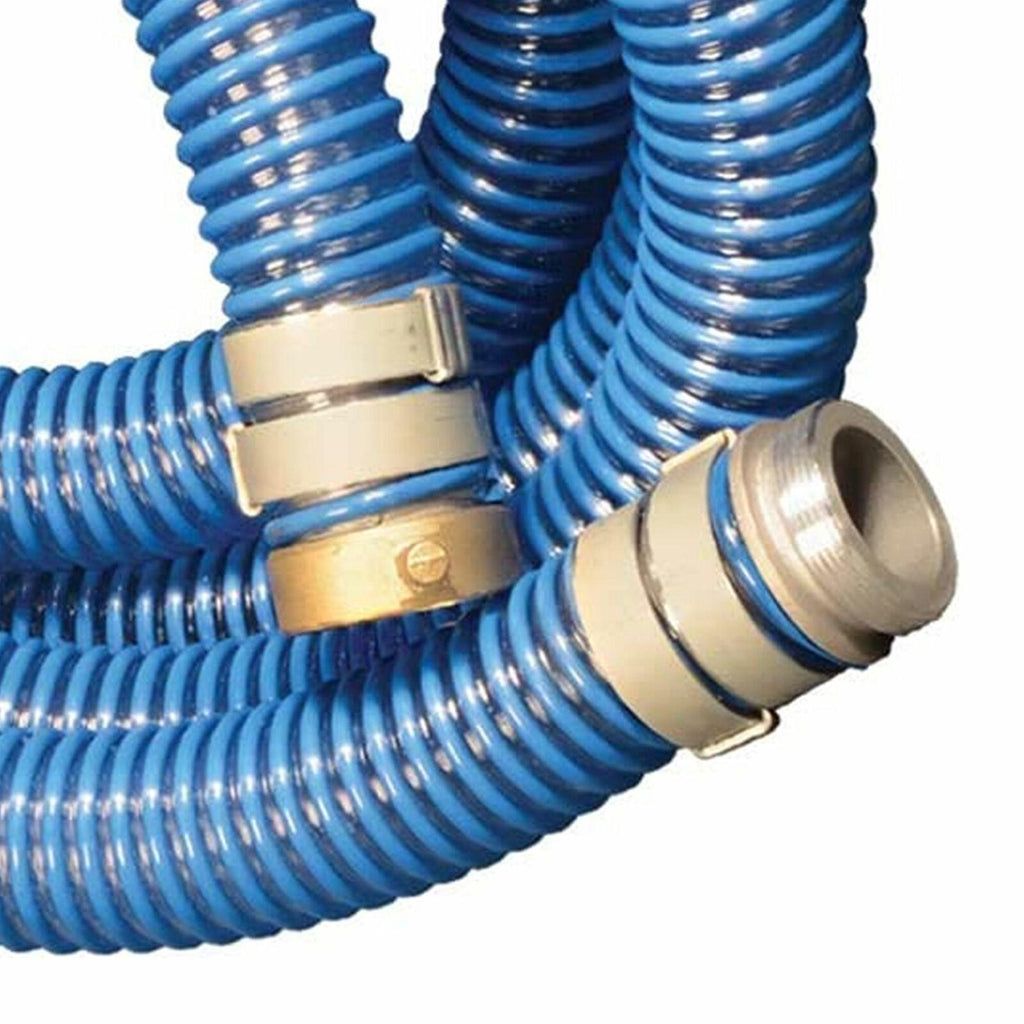 apache 98106501 2 inch diameter 20 foot pvc flexible pool hose, blue (3 pack)