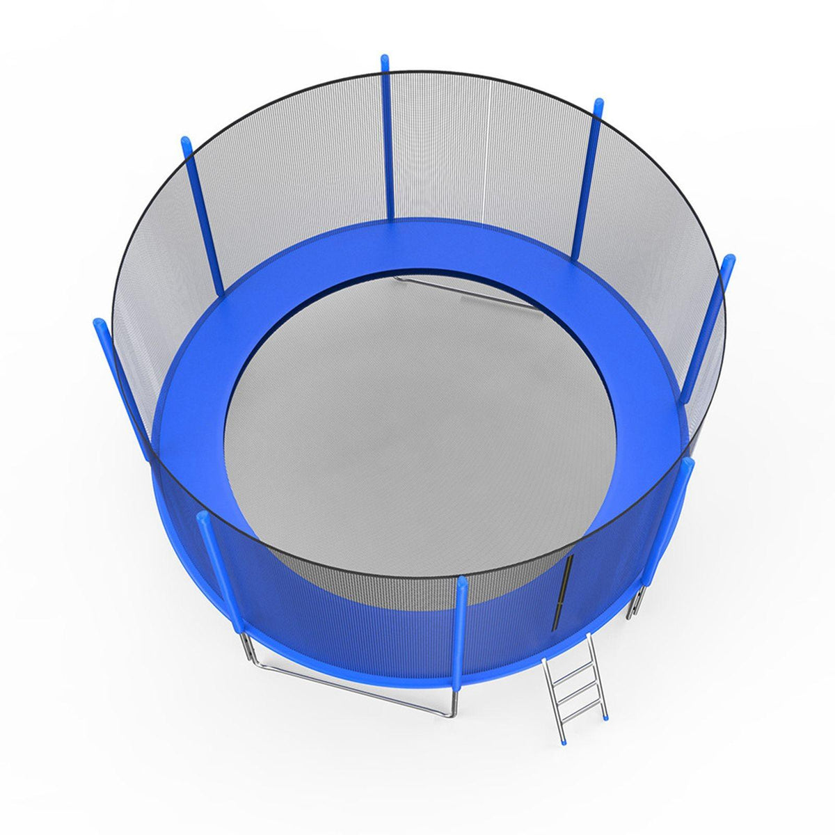 Sokhug 12ft Round Kids Trampoline  with Enclosure Net,600LB Weight Limit,Backyard Trampolines with Non-Slip Ladder,Blue