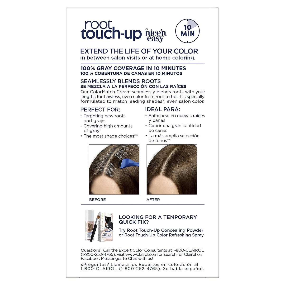 Clairol Root Touch-Up by Nice'n Easy Permanent Hair Dye, 5G Medium Golden Brown Hair Color, Pack of 1
