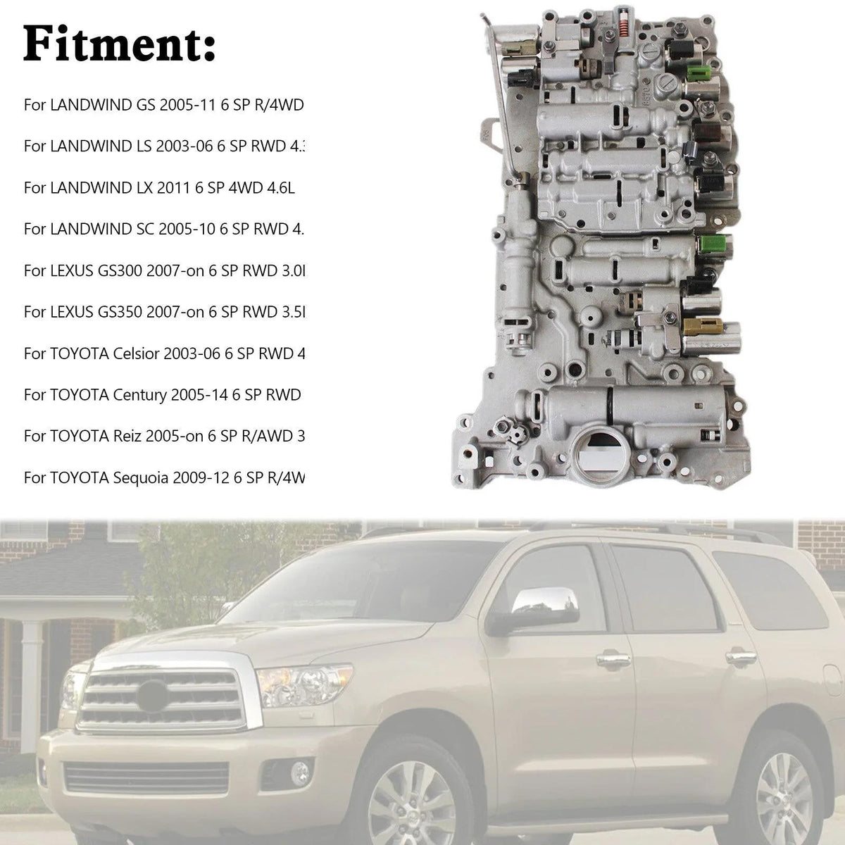 2007-on LEXUS GS300 6 SP RWD 3.0L A760 A760E Casting#8870 Transmission Valve Body W/9 Solenoids Generic