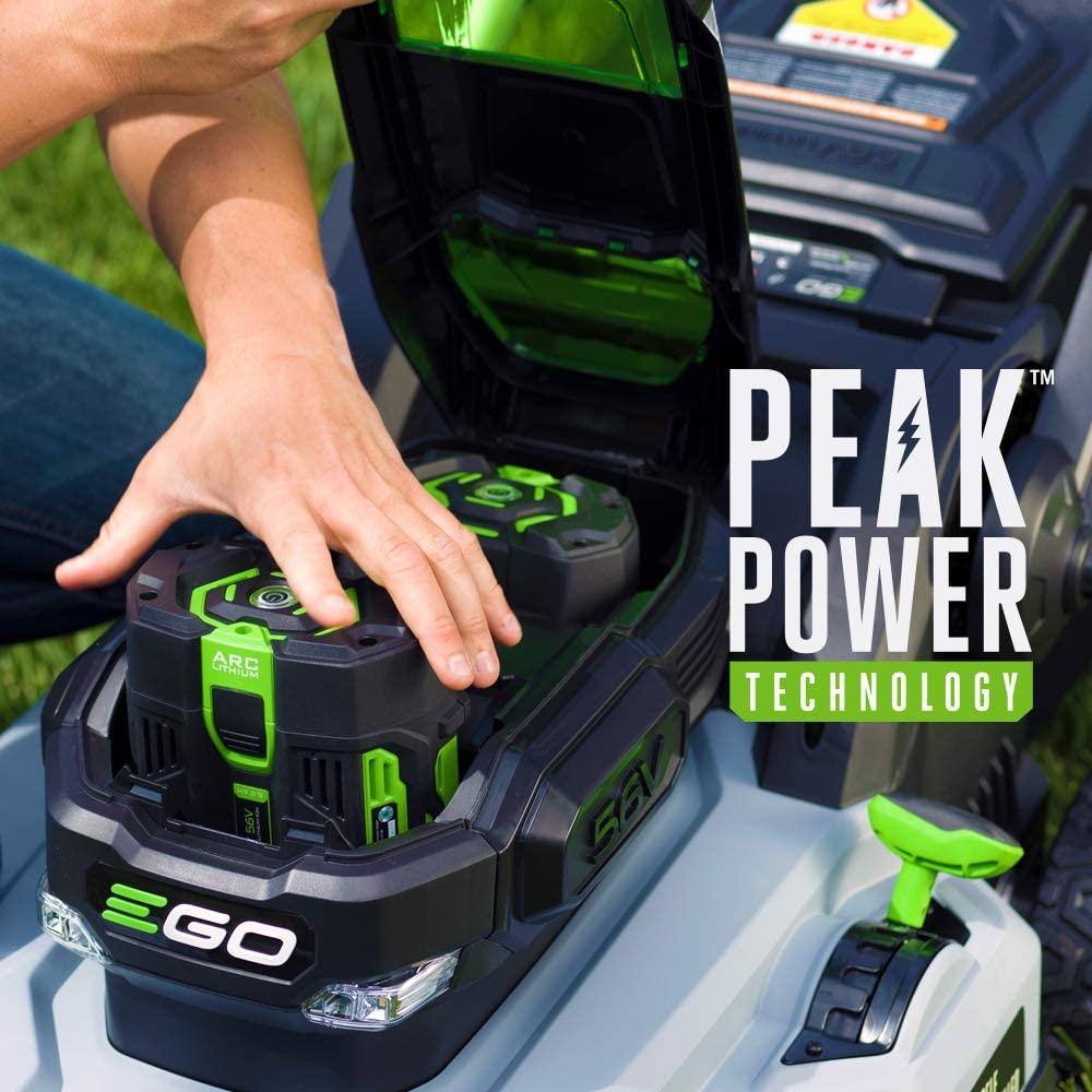 EGO Power+ LM2142SP 21-Inch 56-Volt Lithium-Ion Cordless Electric Dual-Port Walk Behind Self Propelled Lawn Mower with Two 5.0 Ah Batteries & Charger Included