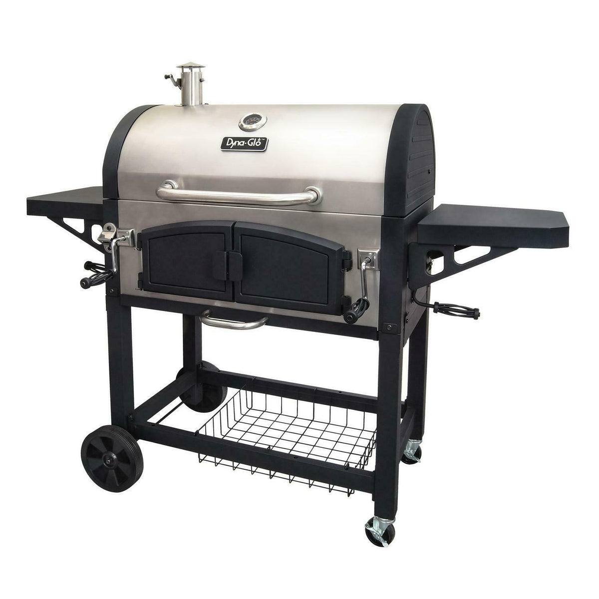 Charcoal Grill BBQ Barbecue Dual Chamber Steel Outdoor CooPatio Backyard