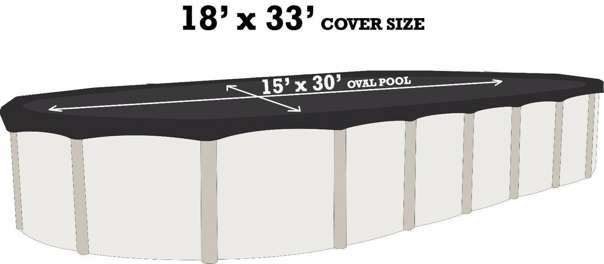 oval deluxe reversible above-ground swimming pool winter cover (various sizes)