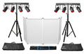 (2) Chauvet DJ 4PLAY 2 RGBW DMX Light Bars Packages+Bags+Stands and Facade 4PLAY2