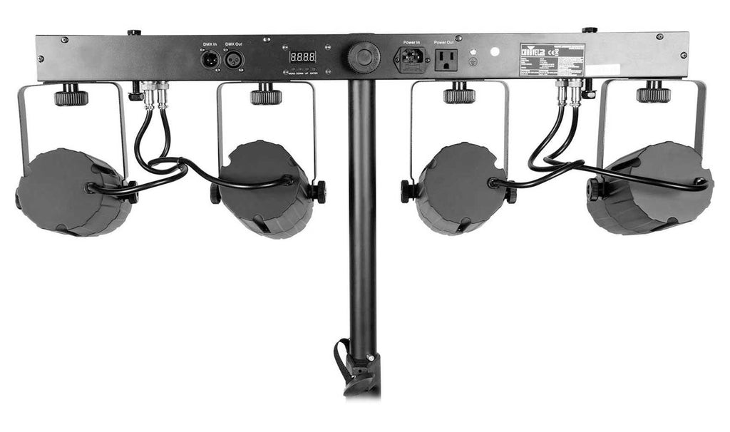 (2) Chauvet DJ 4PLAY 2 RGBW DMX Light Bars Packages+Bags+Stands and Facade 4PLAY2
