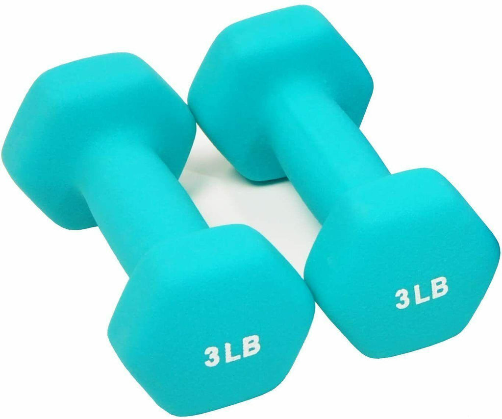 From Colored Neoprene Coated Dumbbell Set with Stand DB-358