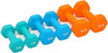 Toyuson From Colored Neoprene Coated Dumbbell Set with Stand DB-358
