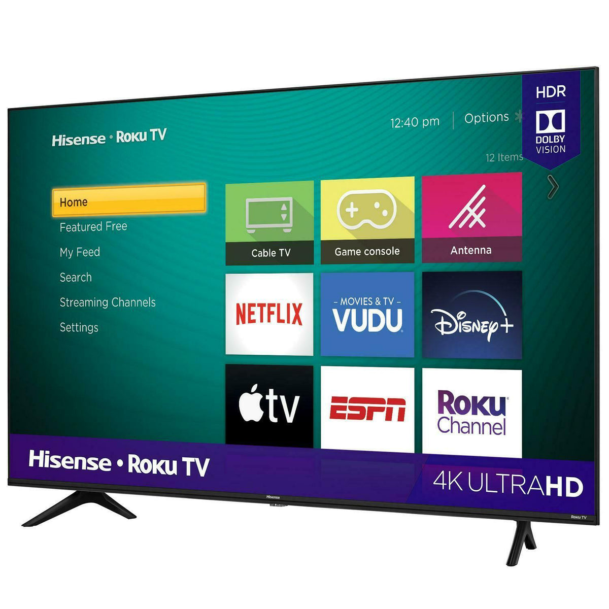 hisense 58  class 4k uhd led roku smart tv hdr 58r6e3