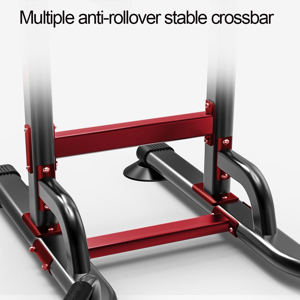 ESULOMP Power Tower Dip Station Pull Up Bar Strength Training With Dumbbell Bench