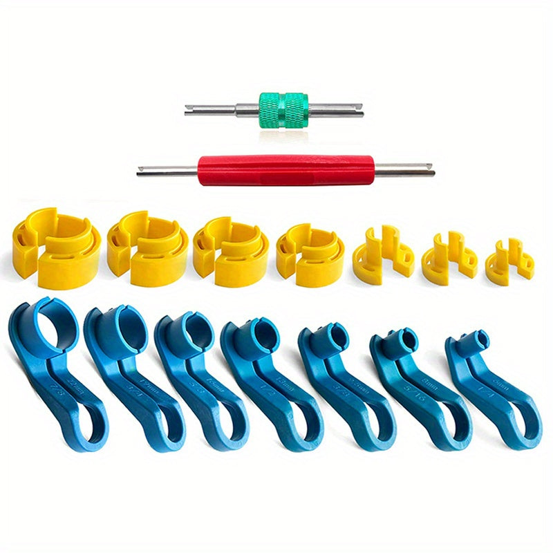 16PCS Fuel Line Disconnect Removal Tool Set,1/4 5/16 3/8 1/2 5/8 3/4 7/8 Inch   Disconnect Tool Kit For Auto Repair Tools