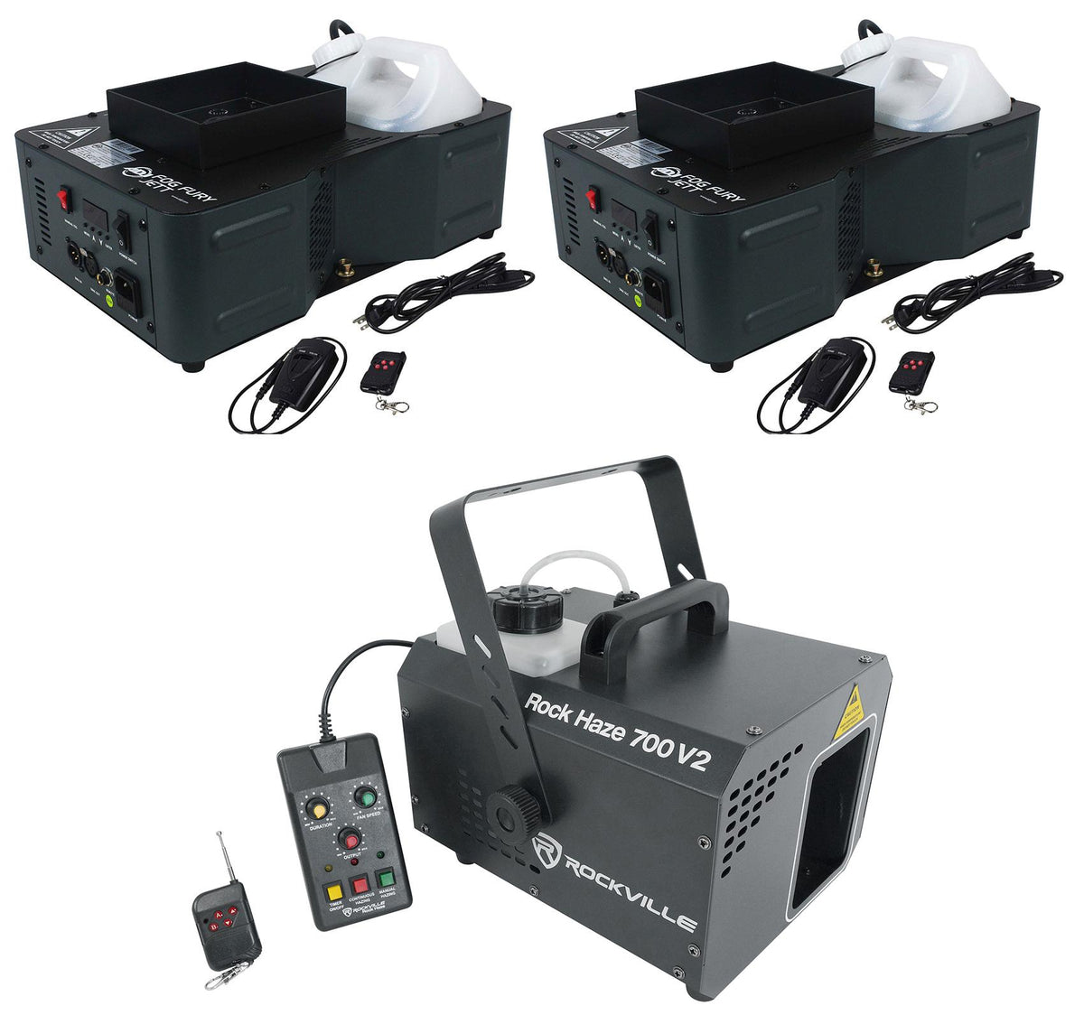 American DJ Fog Fury Jett 700W Vertical Fog Machine w/12 LED's+700 CFM Hazer