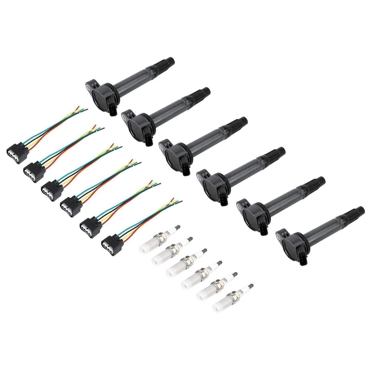 2006-2015 LEXUS IS250 6PCS Ignition Coils+Connectors+Spark Plug UF487 90919-02251 90919-A2002 Generic