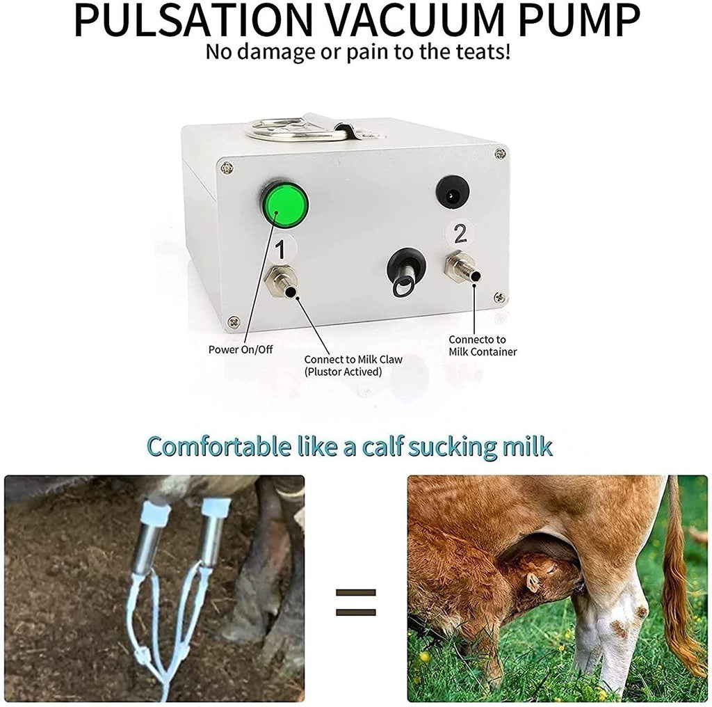 qlwykj cow milker machine electric,pulsation vacuum pump cow milker, automatic portable livestock milking equipment