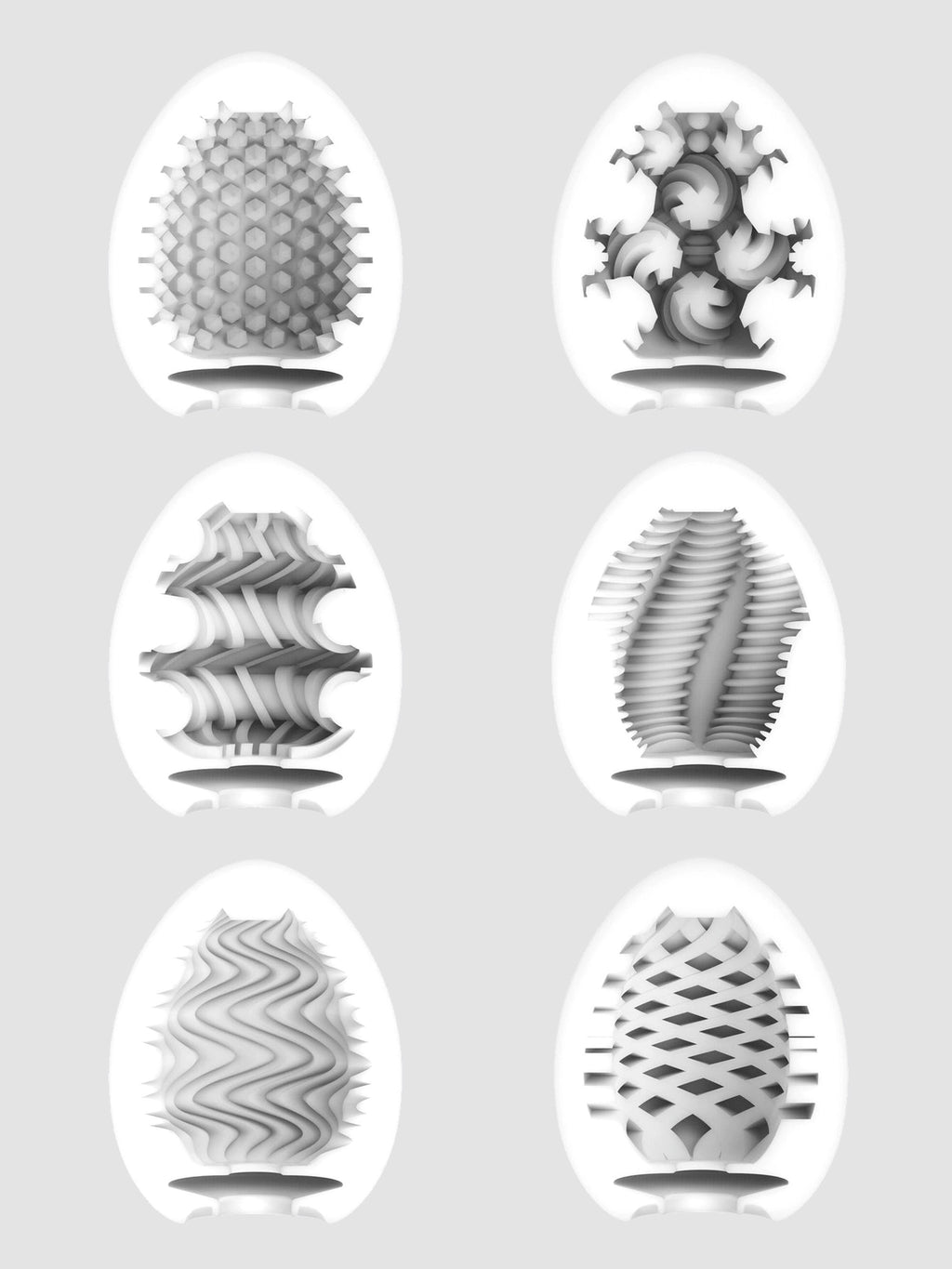 TENGA Egg Wonder Masturbator Set (6 Pack), White