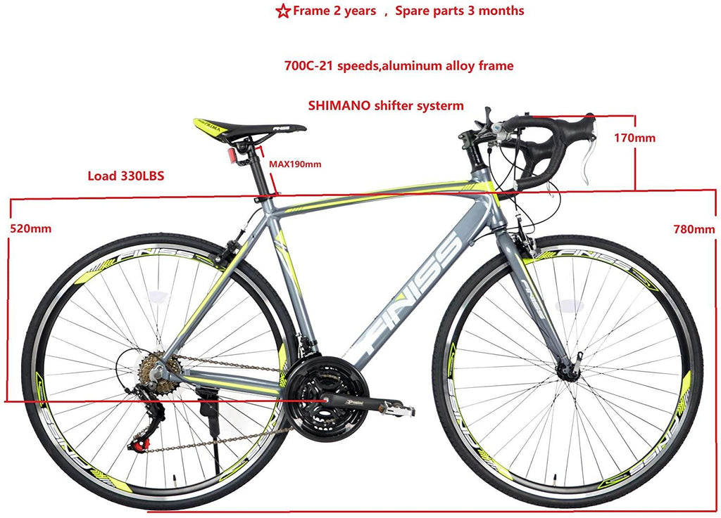 700c Road Bike Bicycles Men Adult 21-Speed Double Disc Brake Lightweight High Carbon Steel Frame Racing Bikes