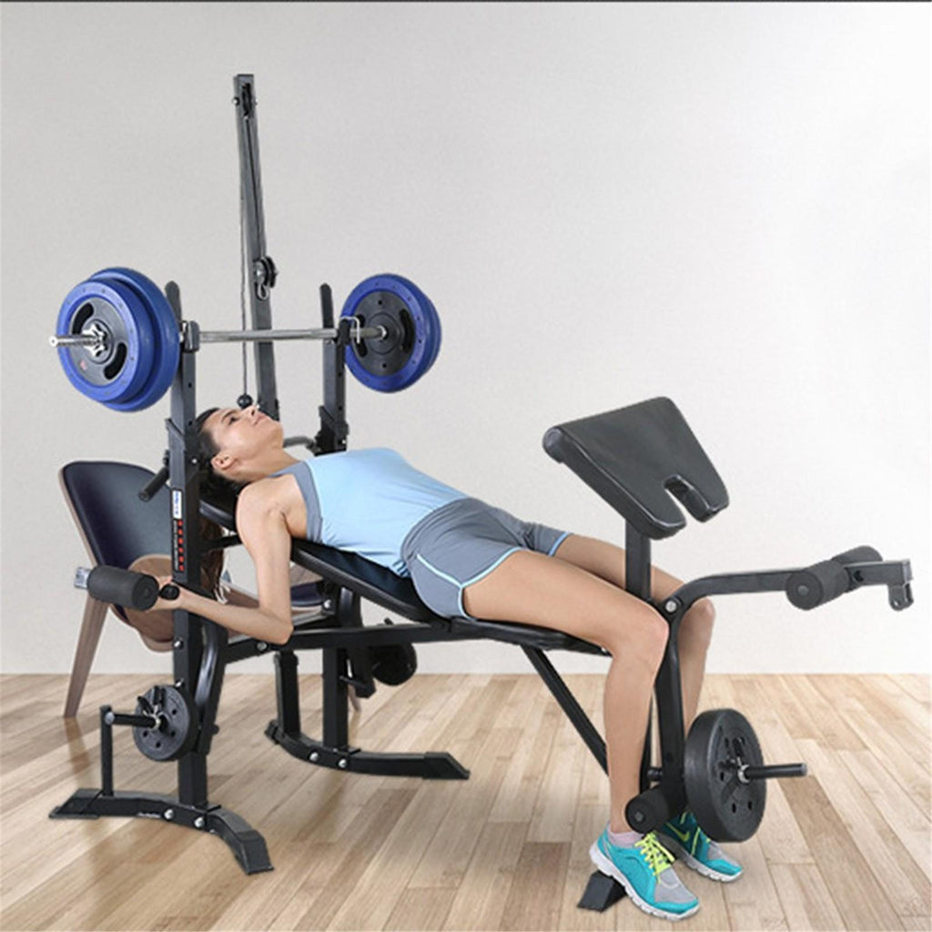 Botrong Standard Weight Bench with Leg Developer Multifunctional Workout Station Weight-Lifting Bed Machine for Home Gym Weightlifting and Strength Training Equipment