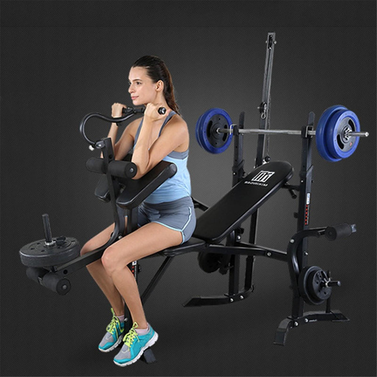 Botrong Standard Weight Bench with Leg Developer Multifunctional Workout Station Weight-Lifting Bed Machine for Home Gym Weightlifting and Strength Training Equipment