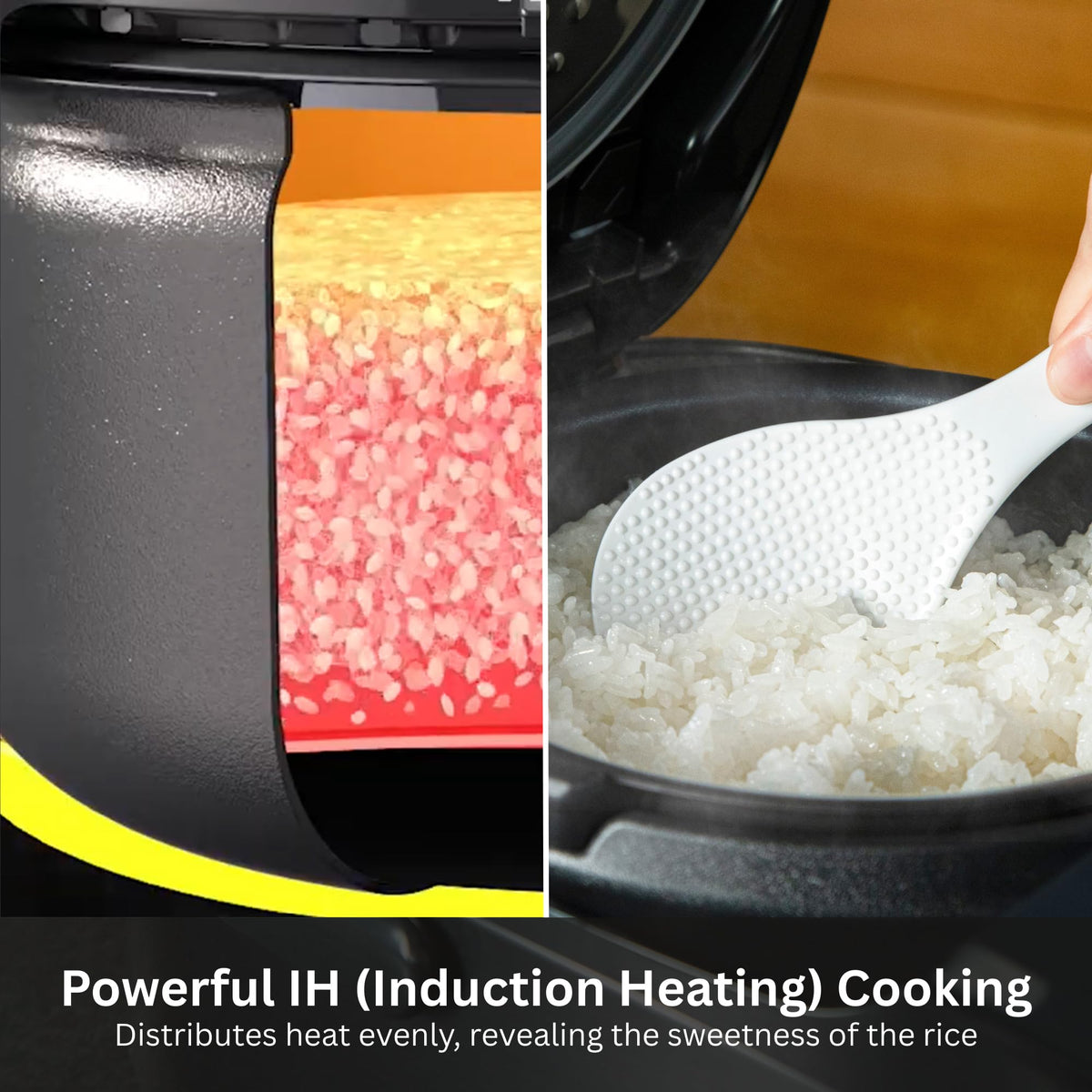 Jpw H10u 5.5 Cup Induction Rice Cooker, 14 Presets, LCD (Black) | 5.5-Cup Ih Rice Cooker, 14 Presets Incl. Express Small-Cup, Far-Infrared Ceramic Inner Pot, Removable Inner Lid, Mauve Black
