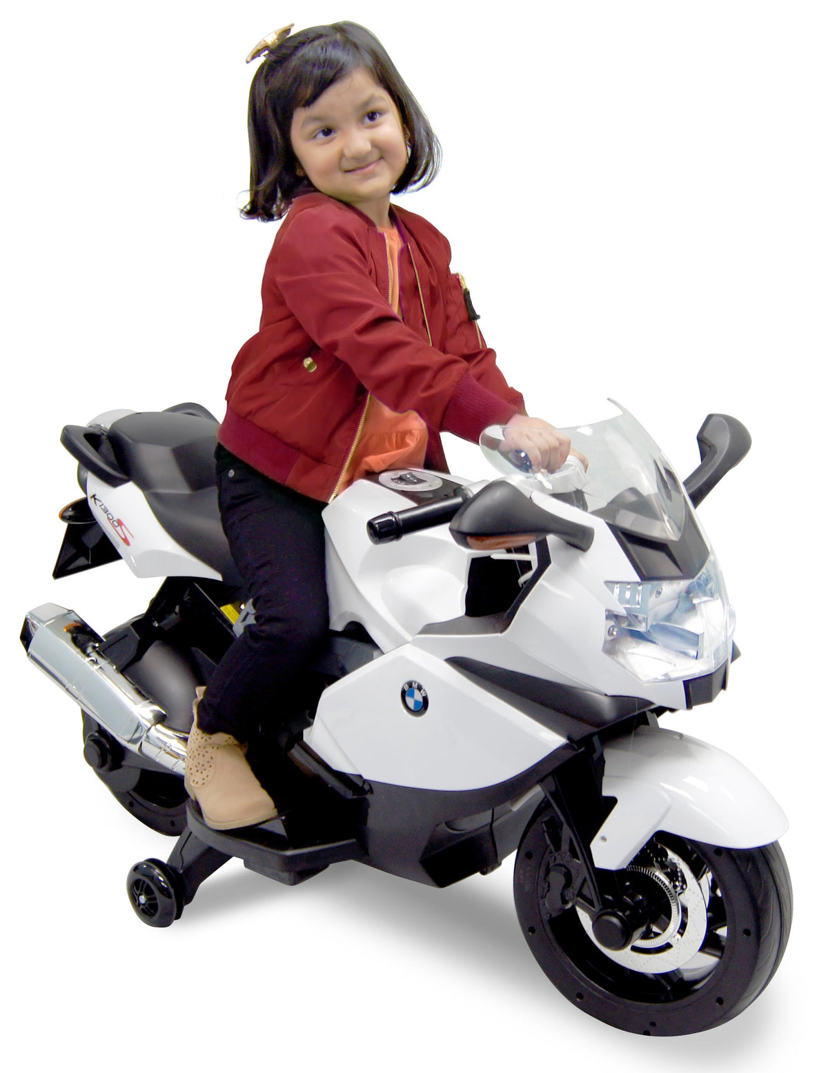 Kids Ride on Battery Operated, Wheel motorcycle in White Color. BMW - Brand NEW