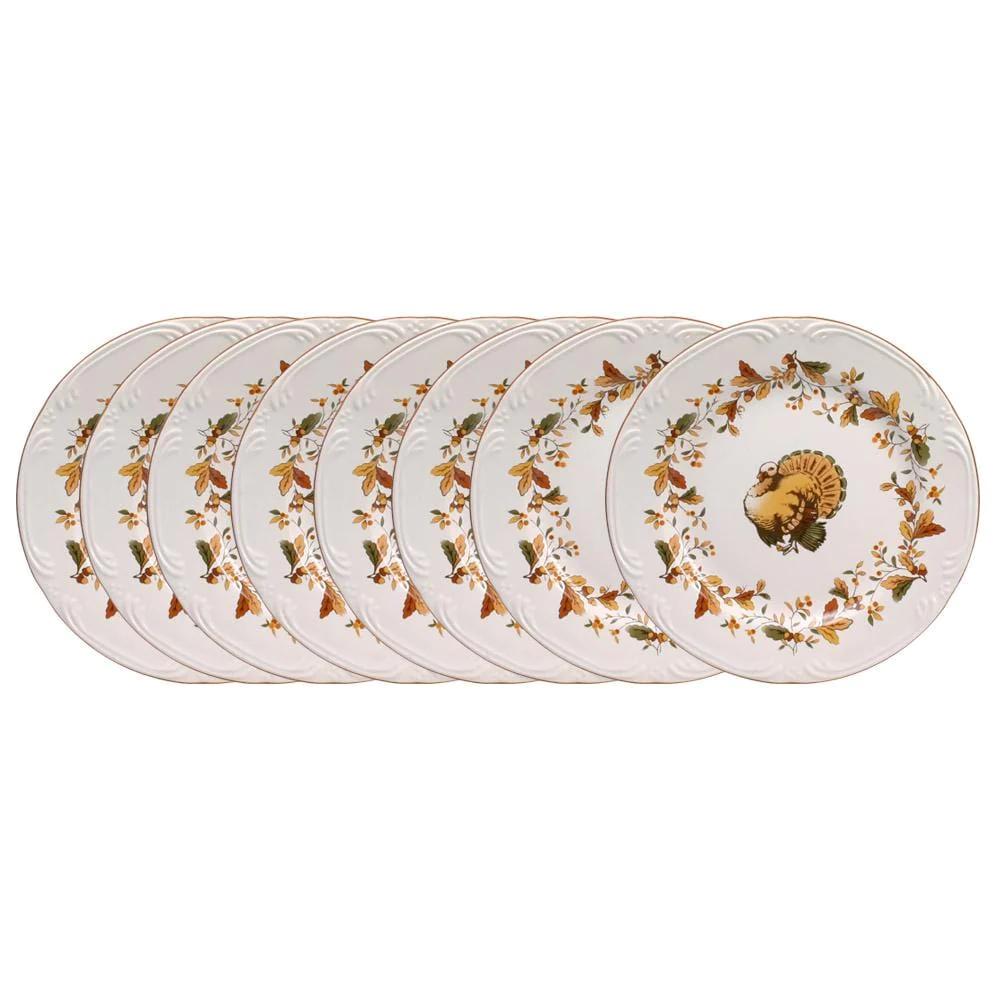 Autumn Berry Set of 8 Turkey Salad Plates