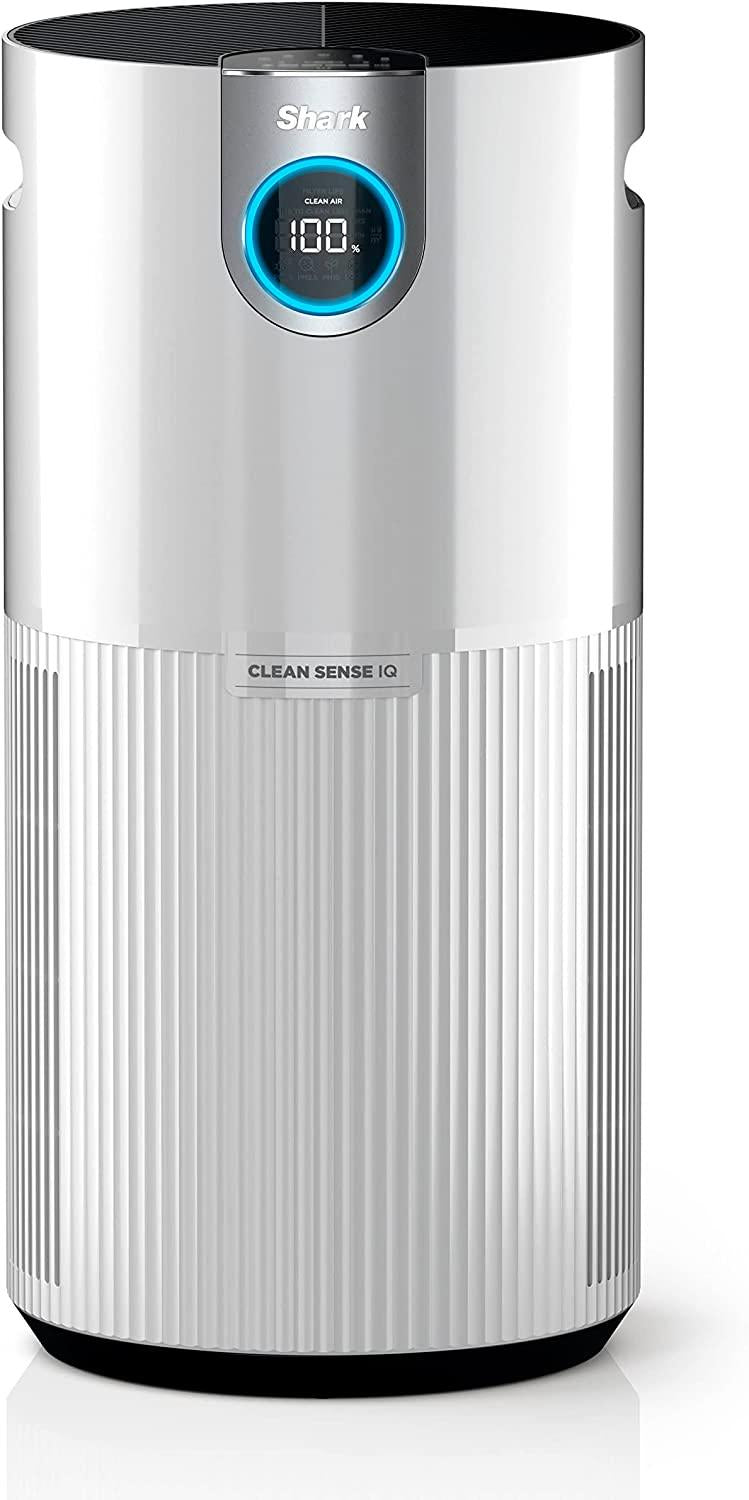 Shark HP201 Air Purifier MAX with True HEPA, Microban Antimicrobial Protection, Cleans up to 1000 Sq. Ft and 99.98% of particles, dust, allergens, viruses, smoke, 0.1–0.2 microns, Odor Lock, White
