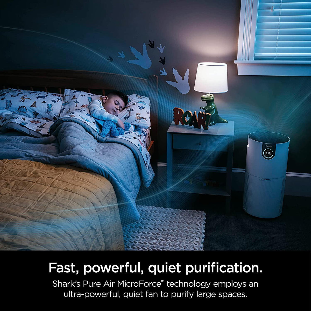 Shark HP201 Air Purifier MAX with True HEPA, Microban Antimicrobial Protection, Cleans up to 1000 Sq. Ft and 99.98% of particles, dust, allergens, viruses, smoke, 0.1–0.2 microns, Odor Lock, White