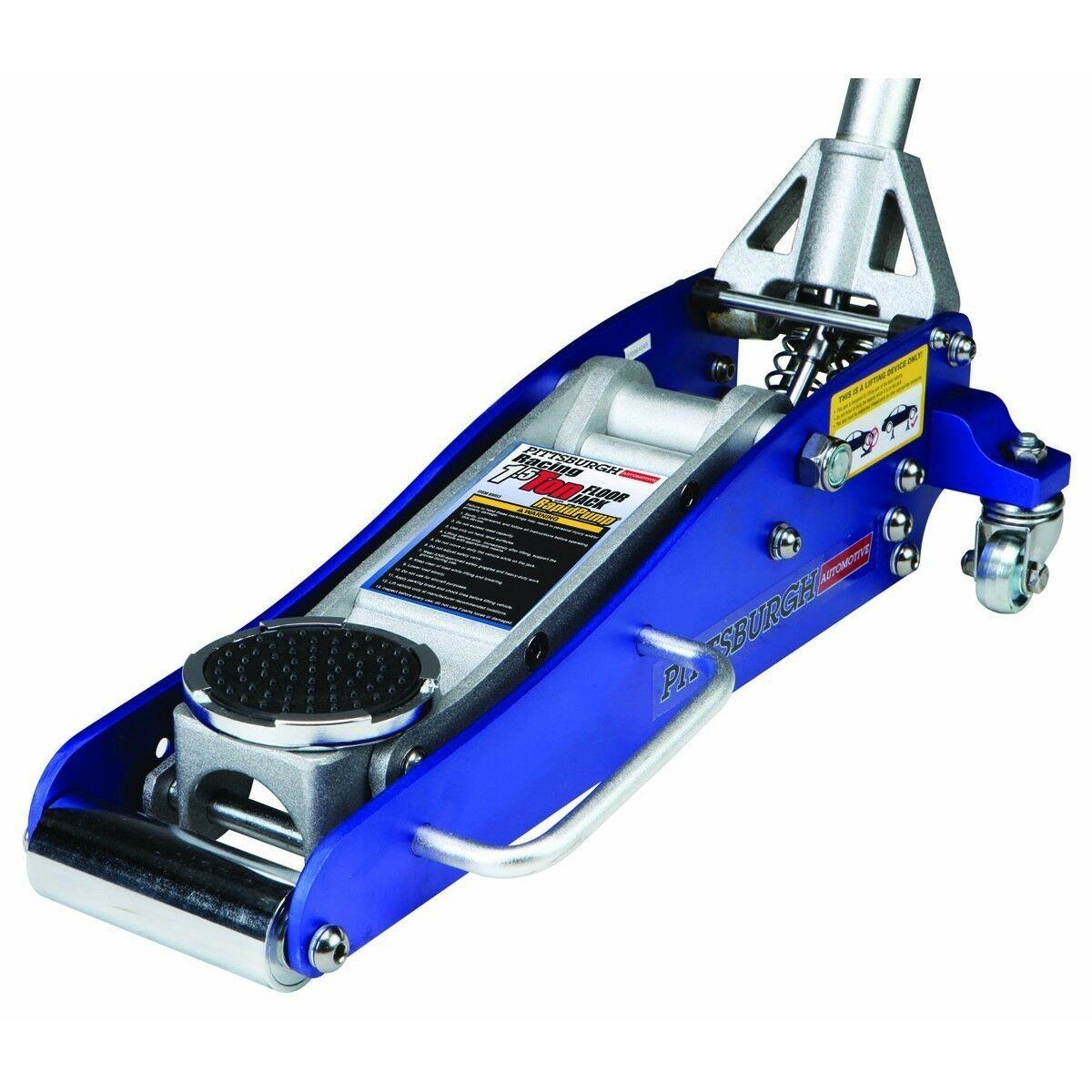 HYDRAULIC RACING ALUMINUM FLOOR JACK LIGHT WEIGHT RAPID PUMP 1 1/2 TON CAPACITY