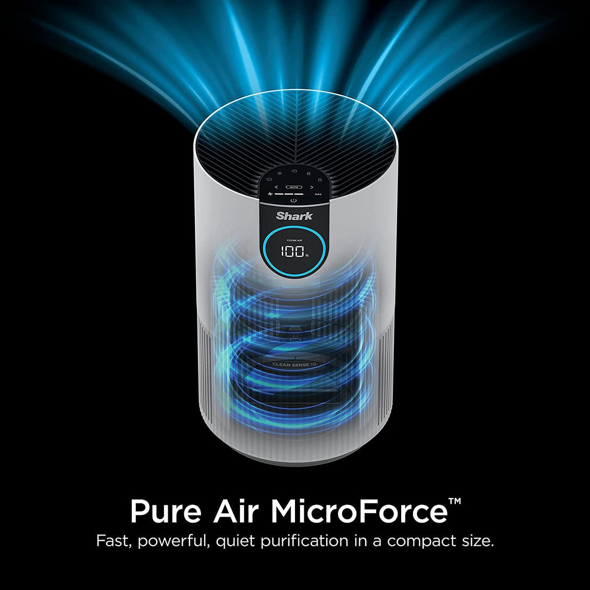 Shark HP102 Air Purifier with True HEPA, Microban Antimicrobial Protection, Cleans up to 500 Sq. Ft, Captures 99.98% of particles, dust, allergens, viruses, smoke, 0.1–0.2 microns, Odor Lock, White