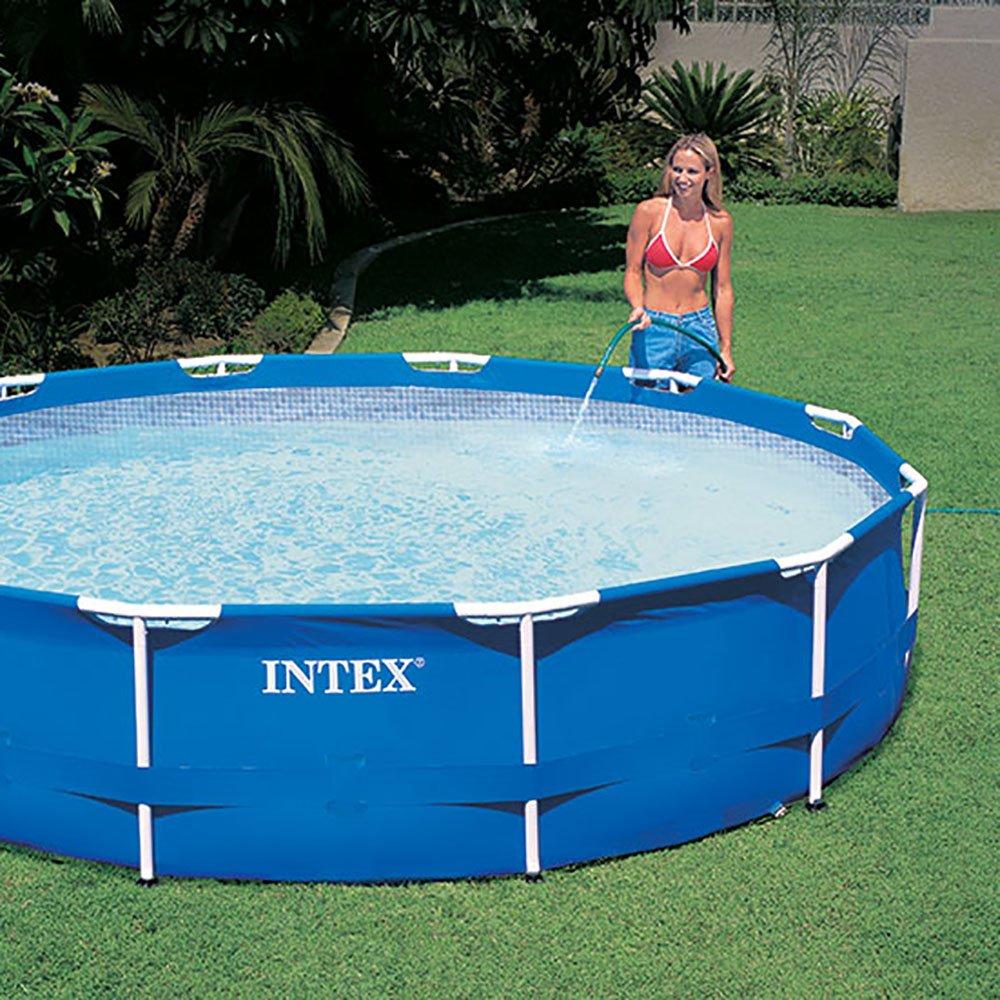 intex 12' x 30" metalframe round pool (2 pack) &amp; replacement cartridge (12 pack)