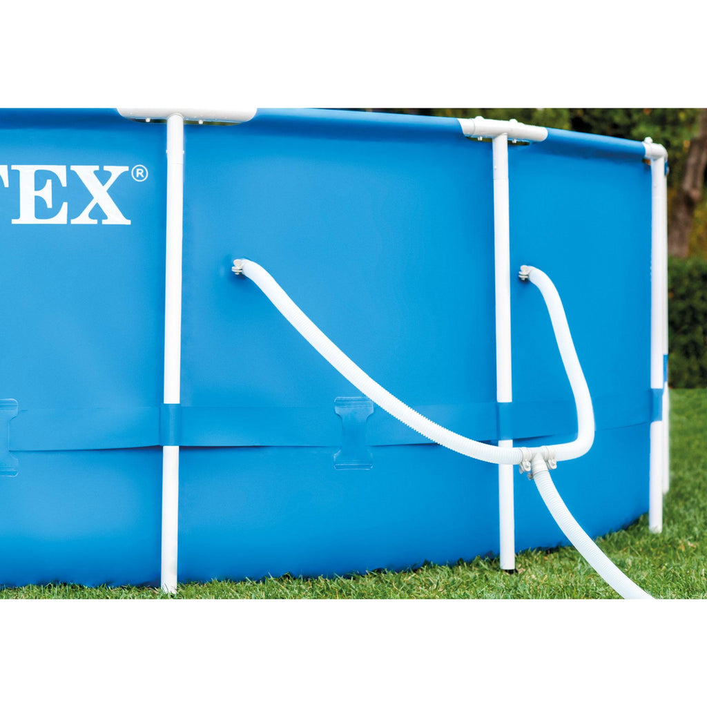 intex 12' x 30" metalframe round pool (2 pack) &amp; replacement cartridge (12 pack)