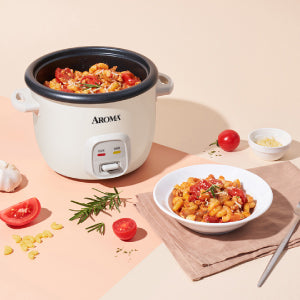 Rice Cooker, 2-Cup (Uncooked) / 4-Cup (Cooked), Steamer, Grain Cooker, Soup Maker, Oatmeal Cooker, Auto Keep Warm, 1 Qt, White, ARC-302-1NG