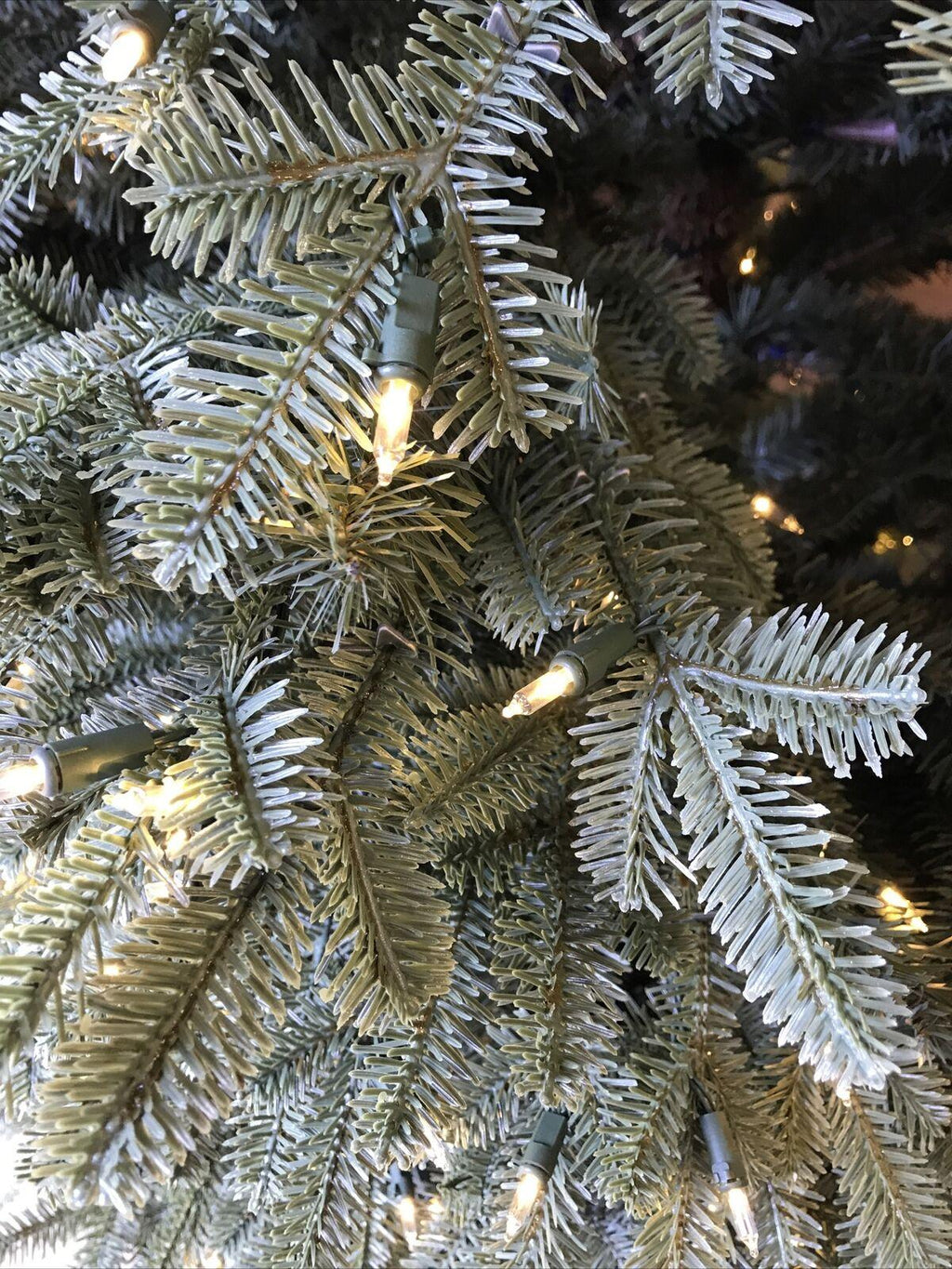 Open Box Balsam Hill Balsam Fir Narrow 7.5' Tree with Candlelight LED Lights