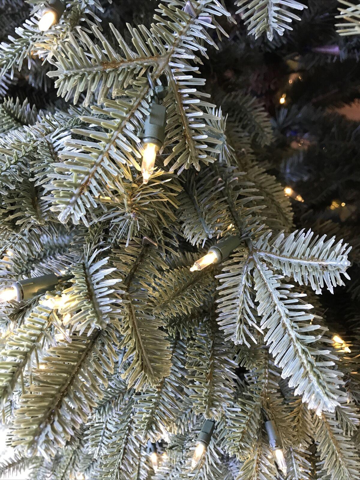 Open Box Balsam Hill Balsam Fir Narrow 7.5' Tree with Candlelight LED Lights