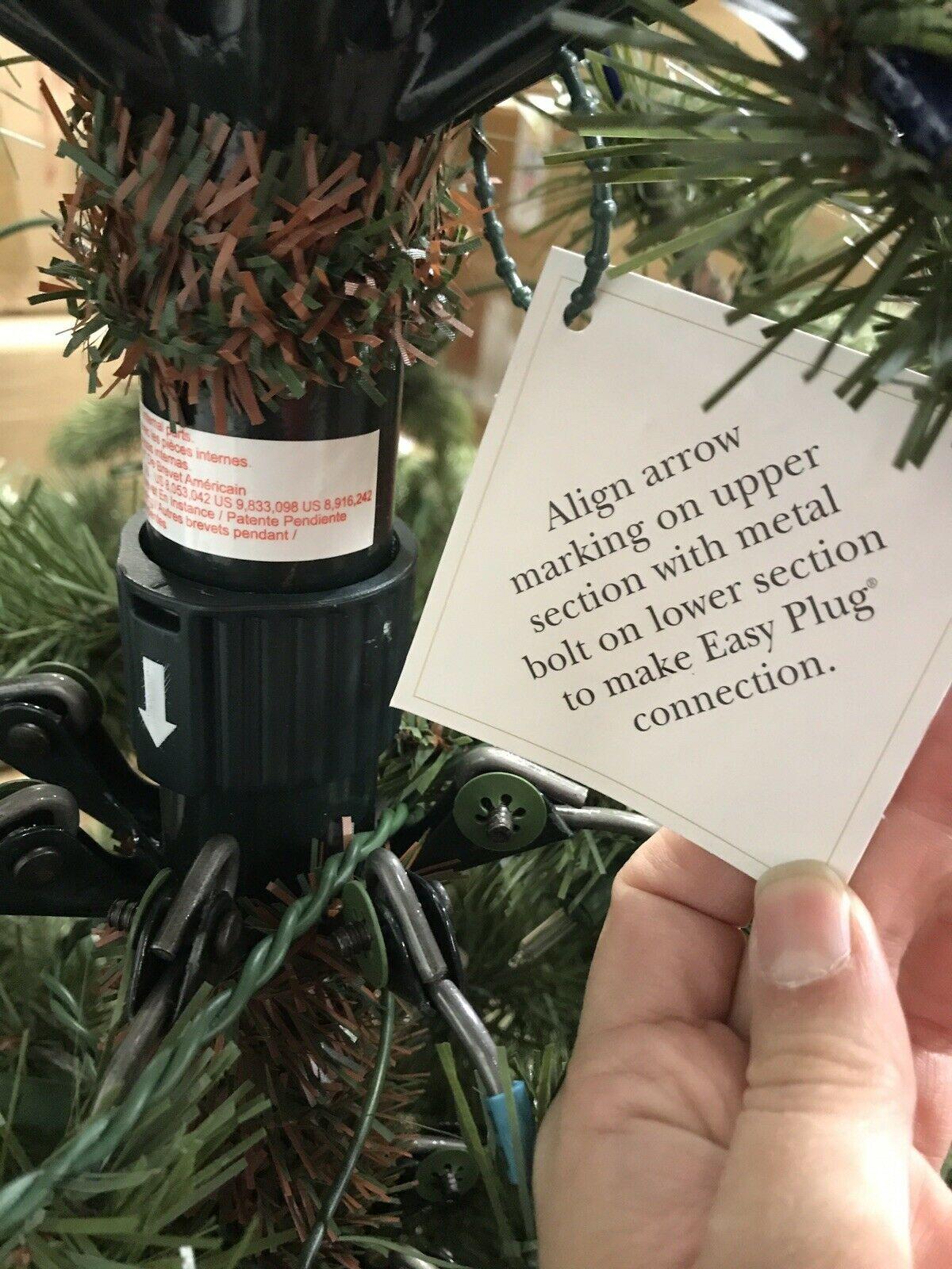 Open Box Balsam Hill Balsam Fir Narrow 7.5' Tree with Candlelight LED Lights