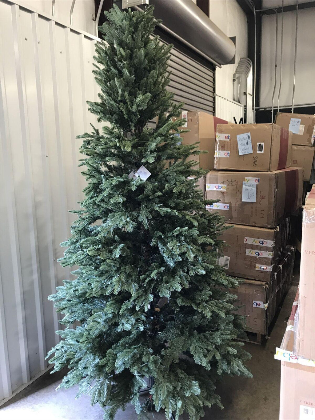 Open Box Balsam Hill Balsam Fir Narrow 7.5' Tree with Candlelight LED Lights