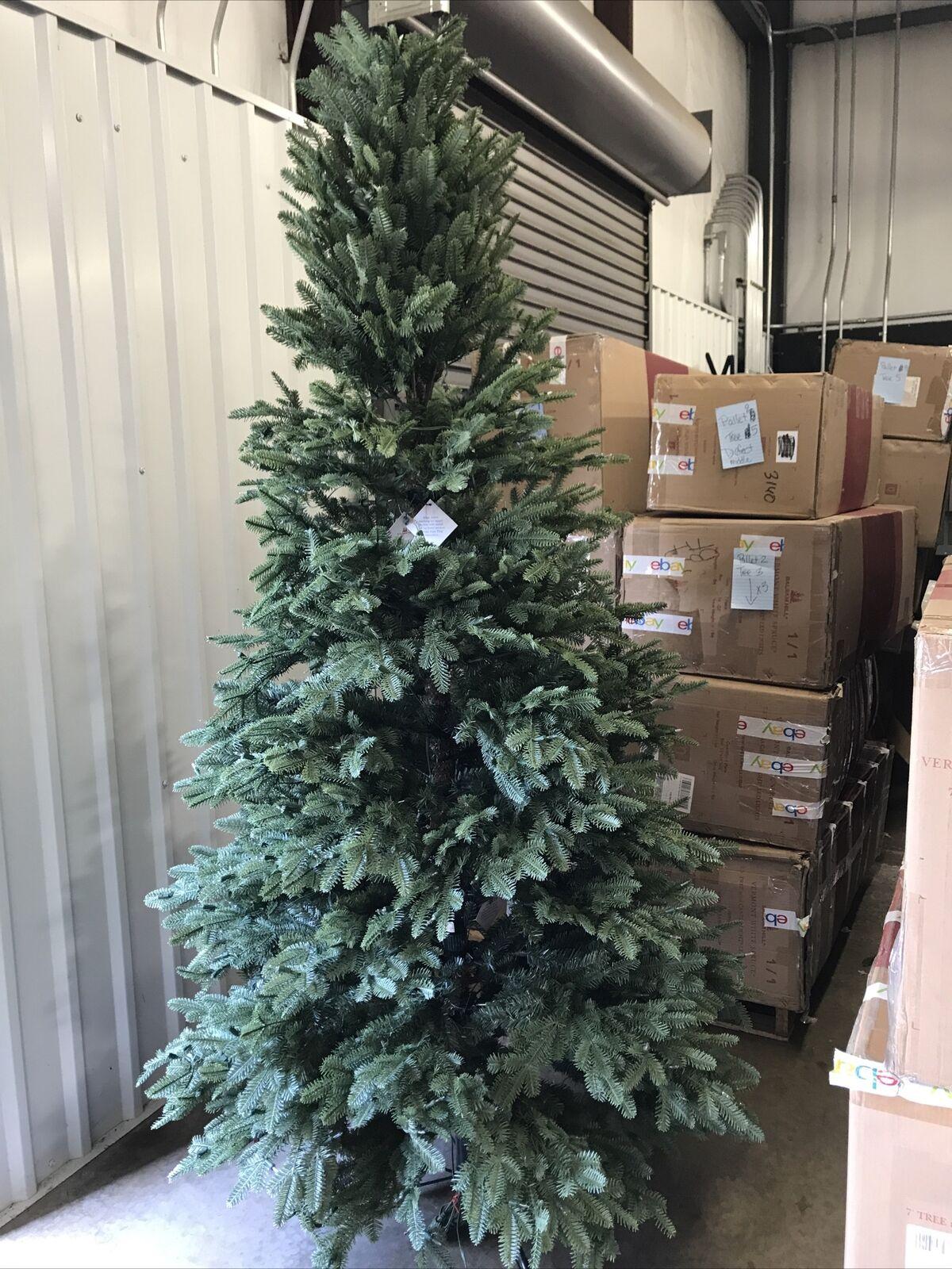 Open Box Balsam Hill Balsam Fir Narrow 7.5' Tree with Candlelight LED Lights