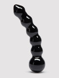 Lovehoney Beaded Sensual Glass Dildo 7 Inch, Black | Black